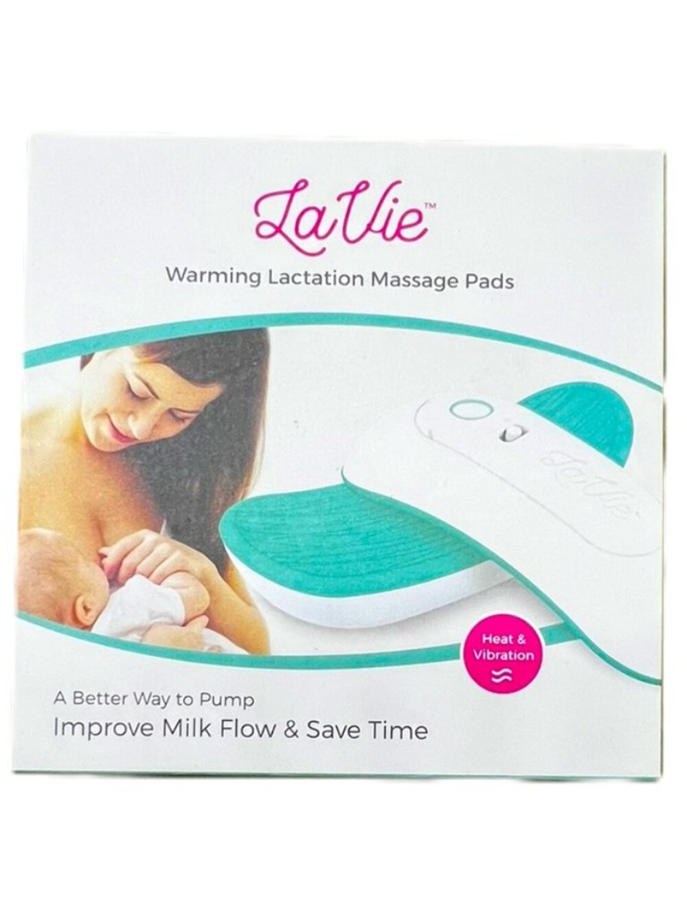 LaVie Warming Lactation Massage Pads Heat & Vibration Improves Milk Flow